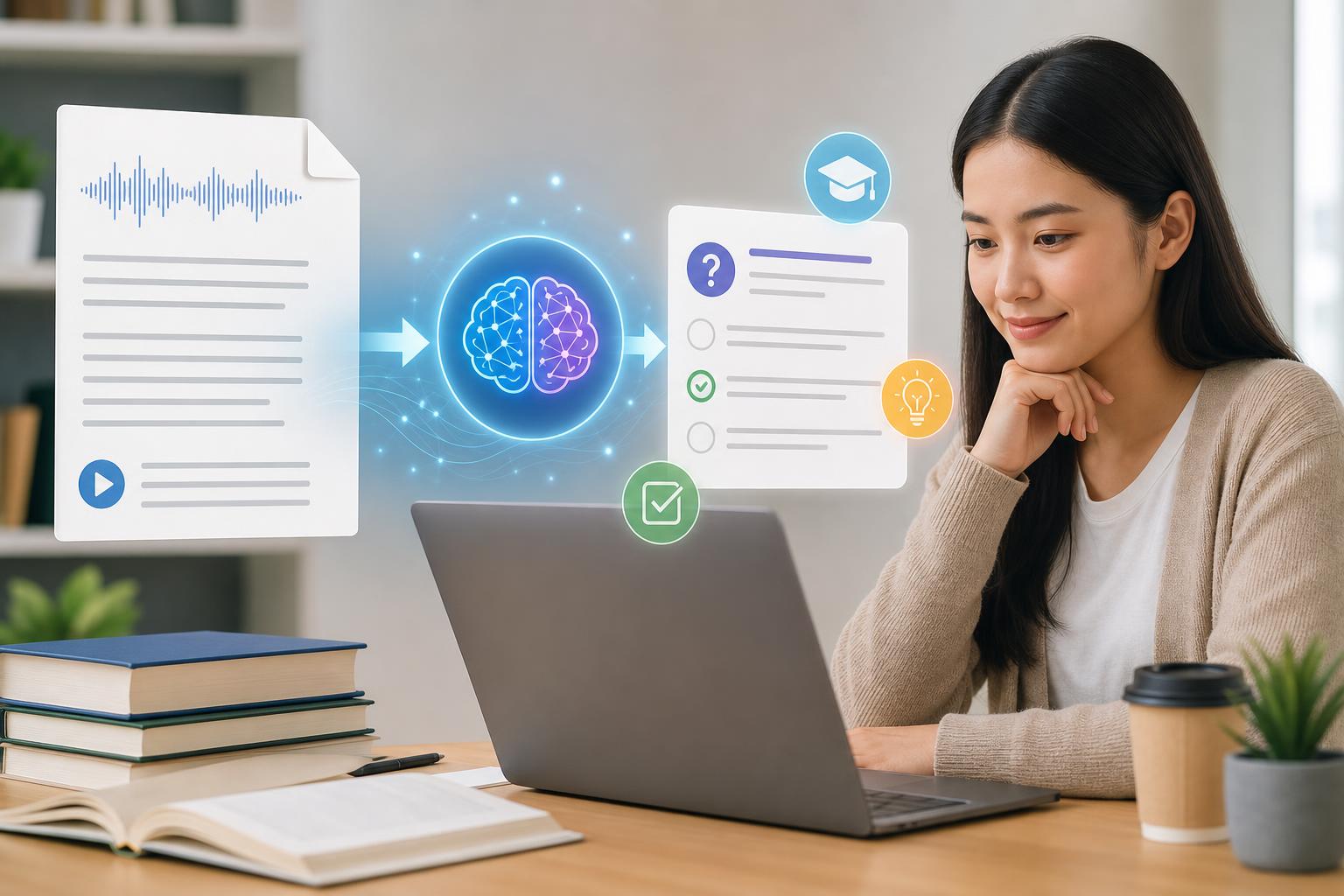 Transcript to Quiz Generator for Students: Best Tools, Features, and How to Choose featured image