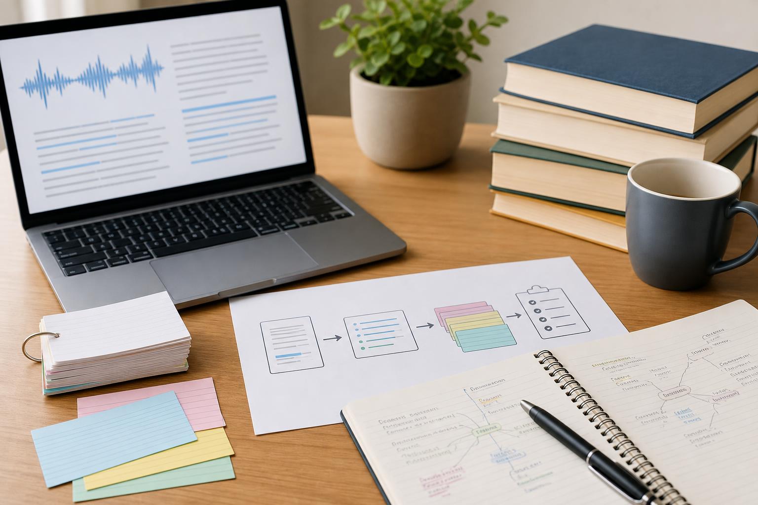 Best Way to Study From a Lecture Transcript: Summary, Flashcards, and Quiz Workflow featured image