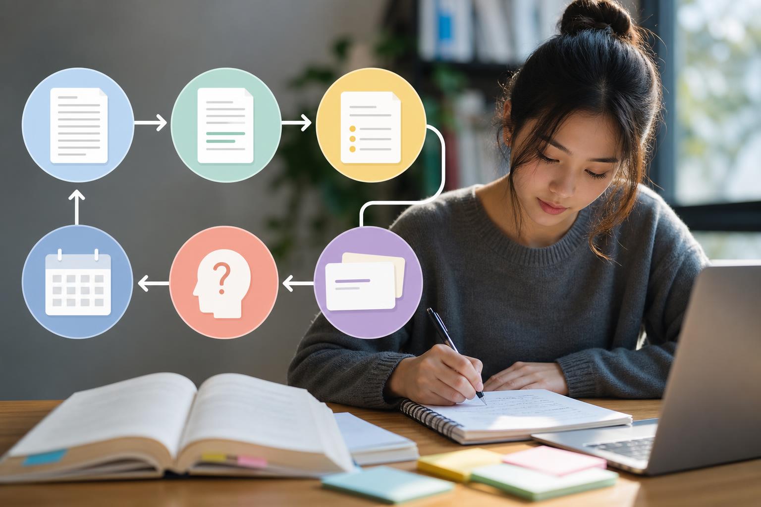 Best Way to Study from a Lecture Transcript: Summary, Notes, Flashcards, and Quiz Workflow featured image