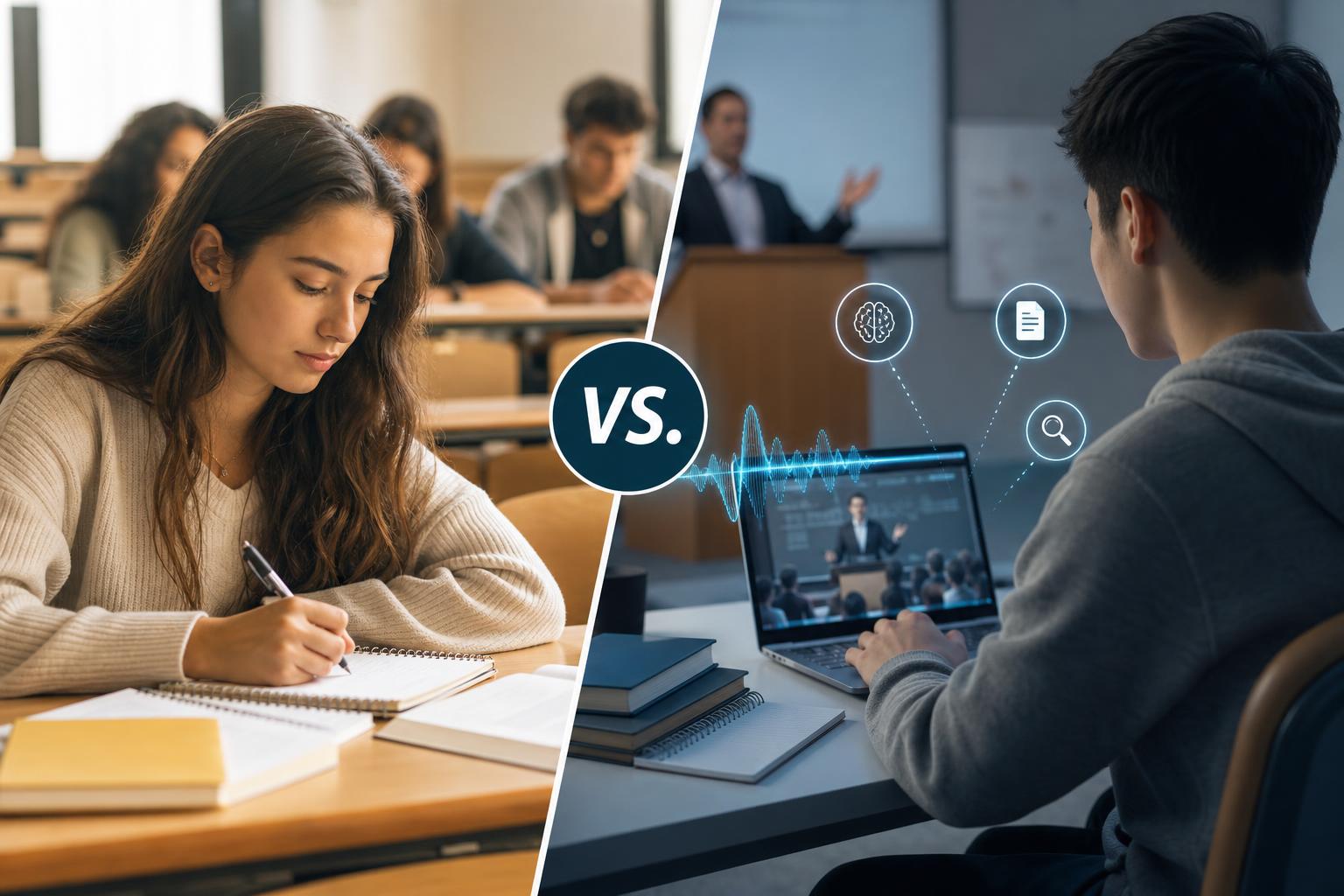 AI Lecture Note Taker vs. Manual Note-Taking: Which Helps Students Learn Better? featured image