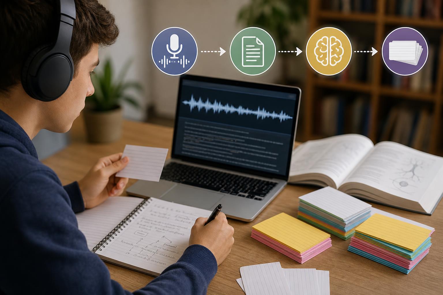 How to Make Flashcards From a Lecture Recording featured image