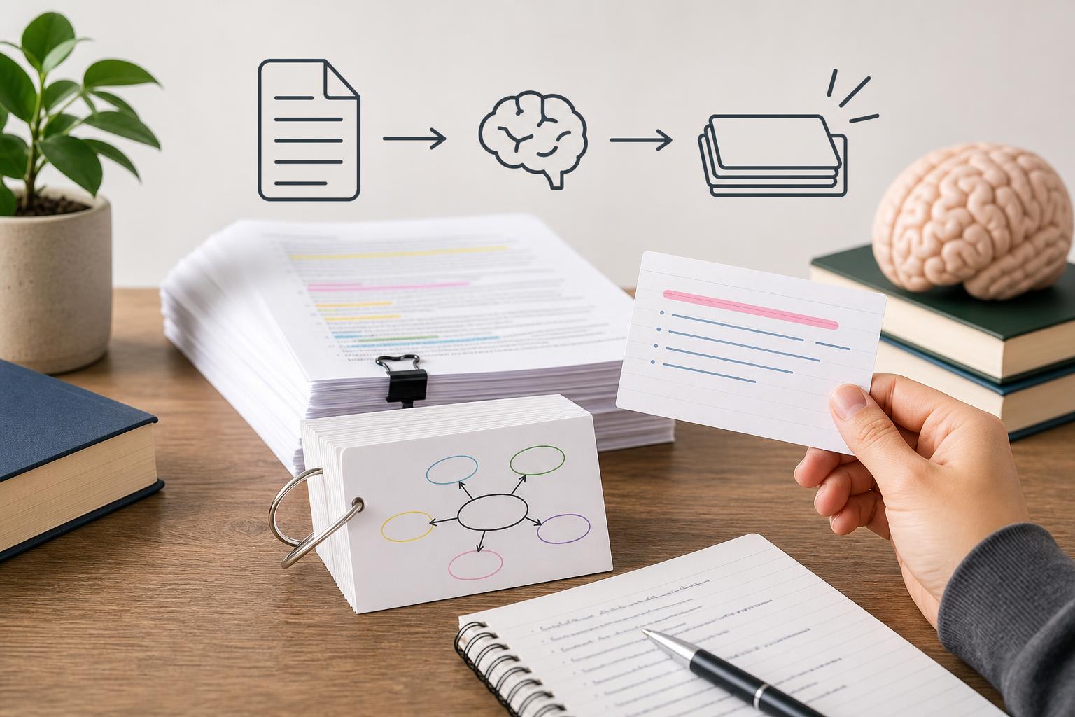 How to Make Flashcards From a Lecture Transcript featured image